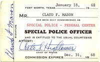 special police officer membership card