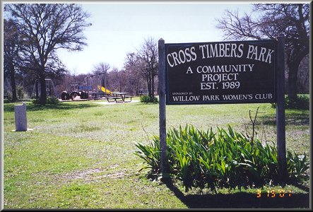 Cross Timbers Park sign