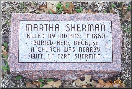 Martha Sherman tombstone
