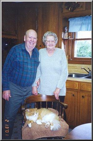 Z.C. and Ray Baker and Morris the cat - February 13, 2001