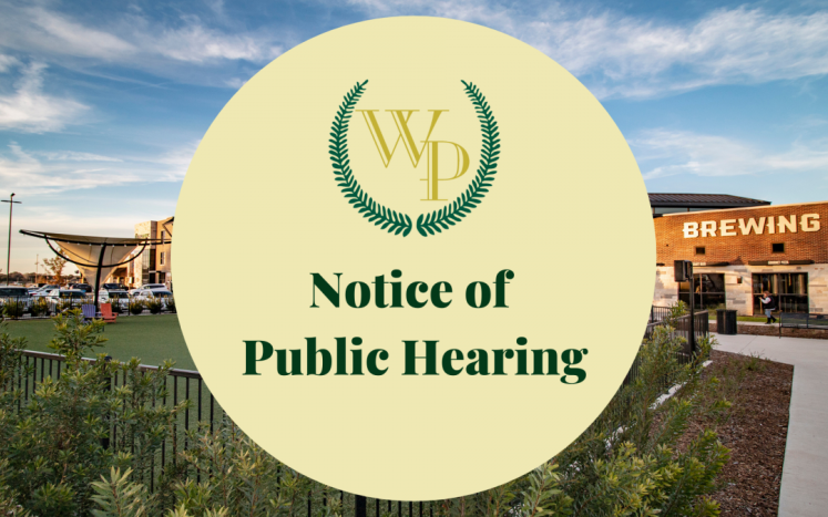 Notice of Public Hearing
